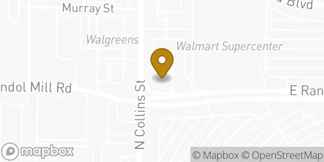 Map showing the location of Chase Bank in Arlington, TX 76011