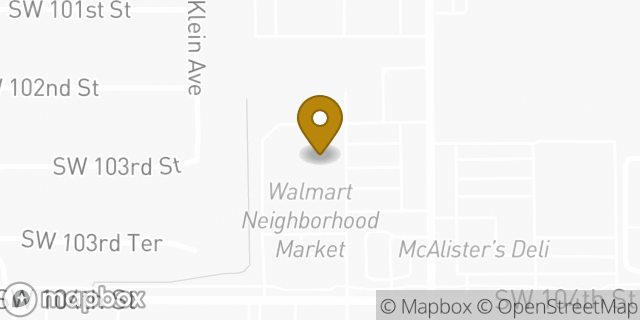 Map showing the location of Walmart Neighborhood Market in Oklahoma City, OK 73139