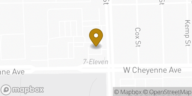 Map showing the location of 7-Eleven in North Las Vegas, NV 89032