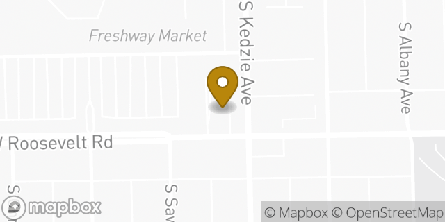 Map showing the location of McDonald's in Chicago, IL 60624