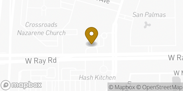 Map showing the location of Brookdale Chandler Ray Road in Chandler, AZ 85224