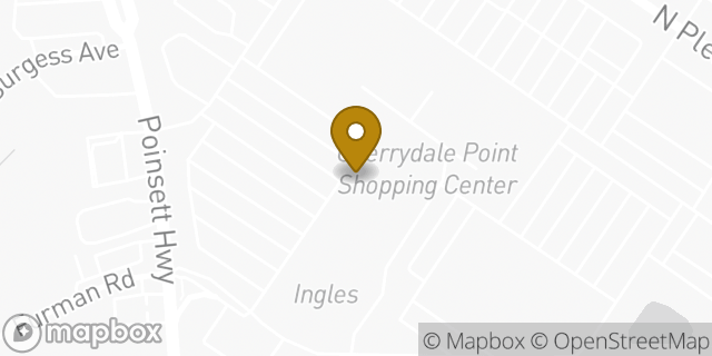 Map showing the location of Amazon Locker - Pablina in Greenville, SC 29609