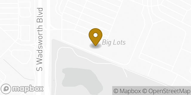 Map showing the location of Budget Car Rental in Denver, CO 80123
