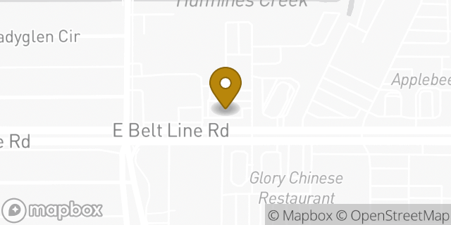 Map showing the location of Dunkin Donuts in Richardson, TX 75081