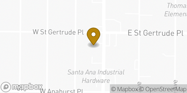 Map showing the location of Subway in Santa Ana, CA 92707