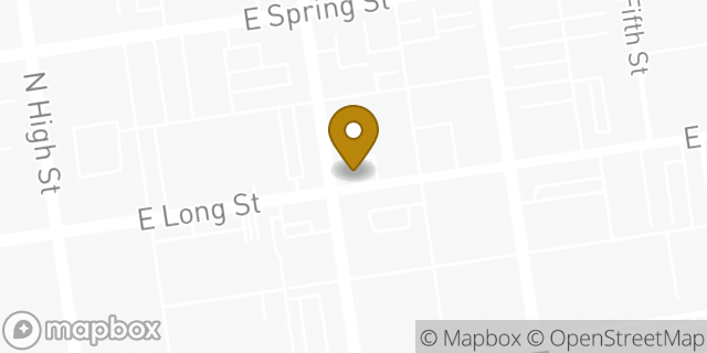 Map showing the location of Budget Car Rental in Columbus, OH 43215