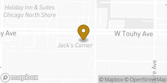 Map showing the location of Starbucks in Skokie, IL 60077