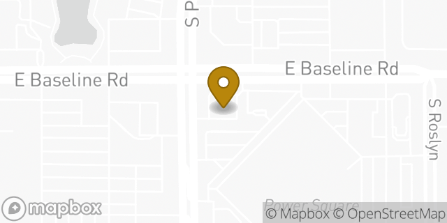 Map showing the location of Starbucks in Mesa, AZ 85209