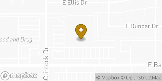 Map showing the location of Starbucks in Tempe, AZ 85283