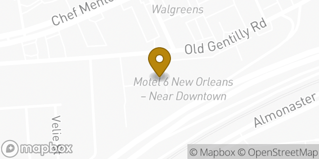 Map showing the location of Days Inn in New Orleans, LA 70126