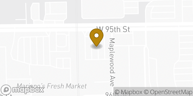 Map showing the location of Aldi in Evergreen Park, IL 60805