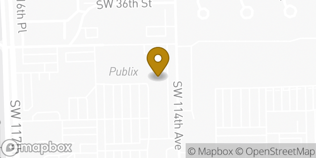 Map showing the location of Subway in Miami, FL 33165
