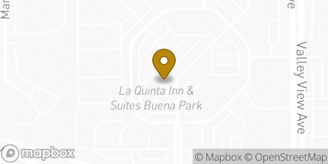 Map showing the location of La Quinta Inn & Suites in La Palma, CA 90623