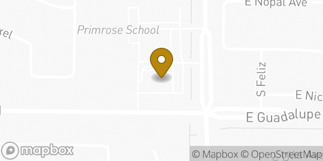 Map showing the location of MinuteClinic at CVS in Mesa, AZ 85212