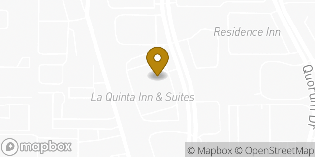 Map showing the location of La Quinta Inn and Suites by Wyndham Dallas - Addison Galleria in Addison, TX 75254