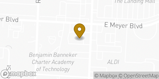 Map showing the location of McDonald's in Kansas City, MO 64131