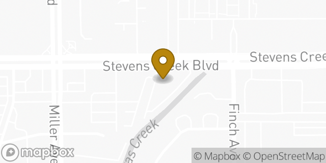 Map showing the location of Bank of America in Cupertino, CA 95014