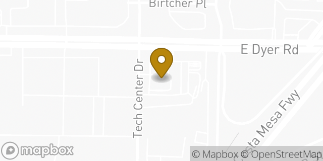Map showing the location of Subway in Santa Ana, CA 92705