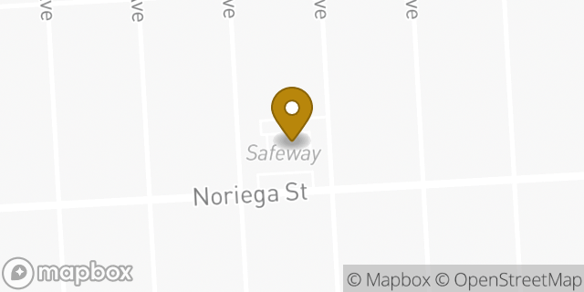 Map showing the location of Safeway in San Francisco, CA 94122