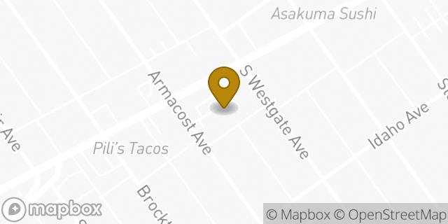 Map showing the location of The UPS Store in Los Angeles, CA 90025