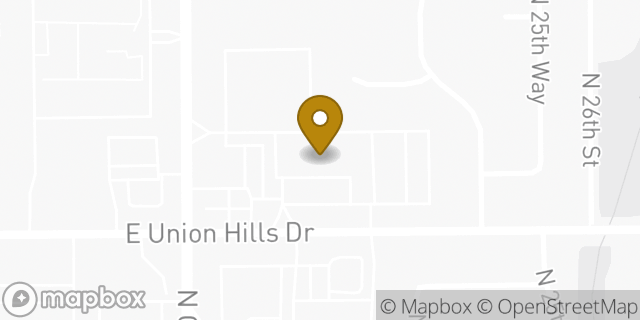 Map showing the location of QuikTrip Store #420 2450 E Union Hills Dr in Phoenix, AZ 85050