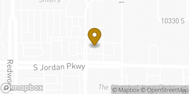 Map showing the location of AutoZone in South Jordan, UT 84095