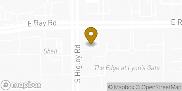 Map showing the location of Zoyo Neighborhood Yogurt in Gilbert, AZ 85295