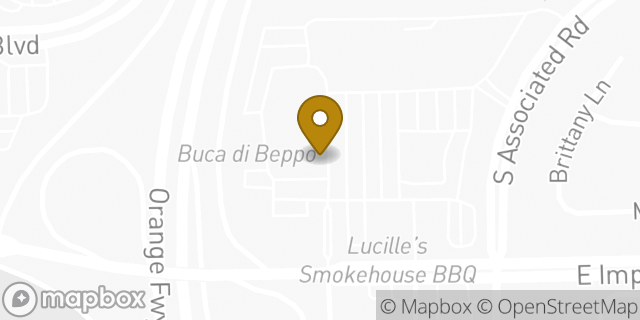Map showing the location of Chipotle Mexican Grill in Brea, CA 92821