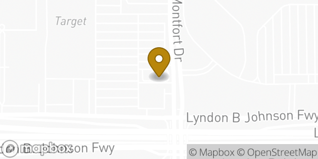 Map showing the location of McDonald's in Dallas, TX 75240
