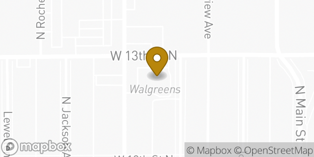 Map showing the location of Walgreens in Wichita, KS 67203
