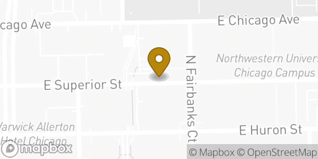 Map showing the location of Dunkin' in Chicago, IL 60611