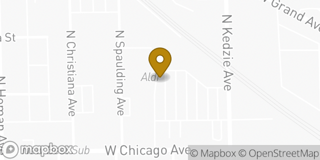 Map showing the location of Aldi in Chicago, IL 60651