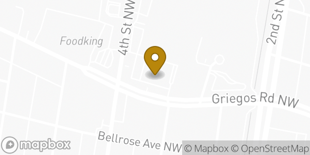 Map showing the location of Walgreens in Albuquerque, NM 87107