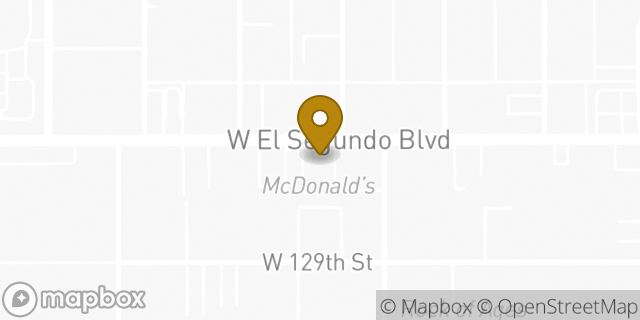 Map showing the location of McDonald's in Hawthorne, CA 90250