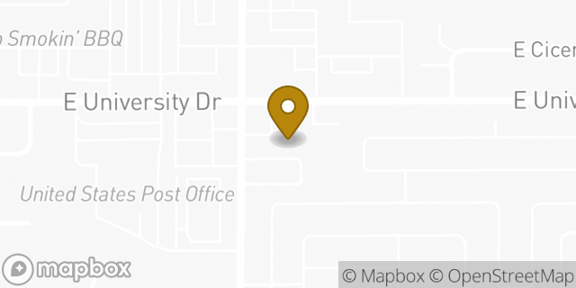 Map showing the location of Amazon Locker - Franky in Mesa, AZ 85213