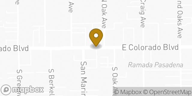 Map showing the location of Pasadena - East Colorado Blvd HLE in Pasadena, CA 91107