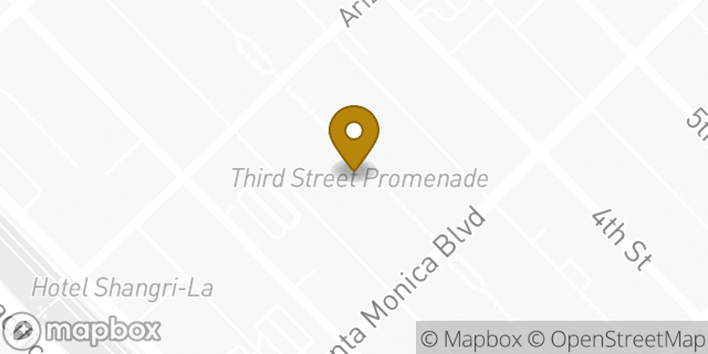 Map showing the location of Sunglass Hut in Santa Monica, CA 90401