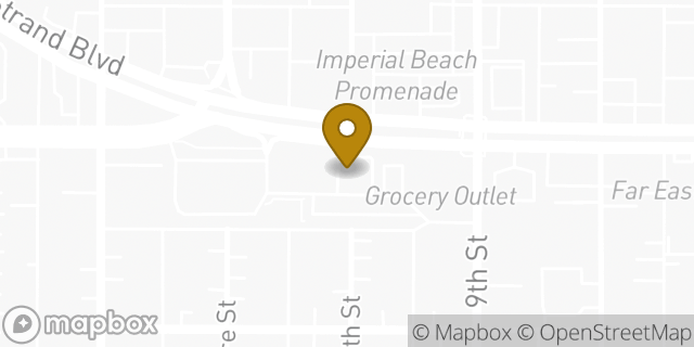 Map showing the location of Starbucks in Imperial Beach, CA 91932