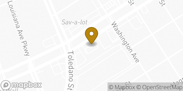 Map showing the location of McDonald's in New Orleans, LA 70125