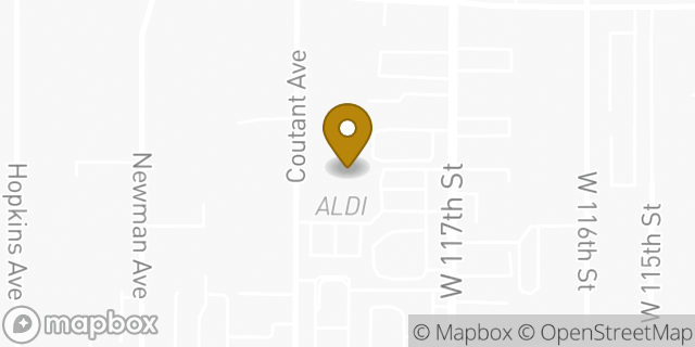Map showing the location of Aldi in Lakewood, OH 44107