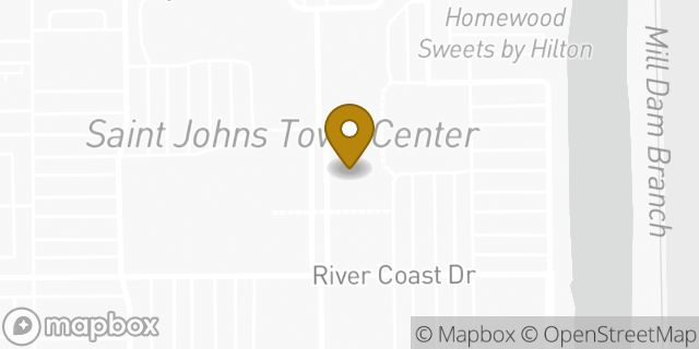 Map showing the location of J.Crew in Jacksonville, FL 32246