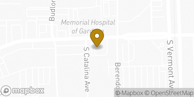 Map showing the location of AutoZone in Gardena, CA 90247
