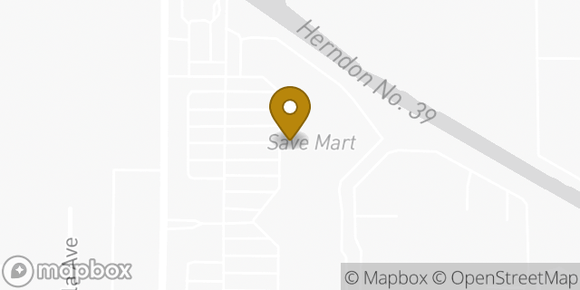 Map showing the location of Amazon Locker - Vyas in Fresno, CA 93705
