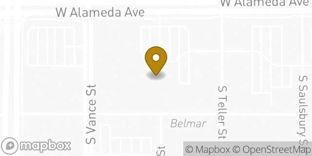 Map showing the location of DICK'S Sporting Goods in Lakewood, CO 80226
