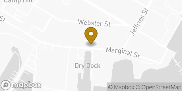 Map showing the location of Eastie CrossFit in Boston, MA