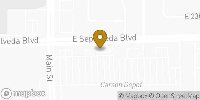 Map showing the location of McDonald's in Carson, CA 90745