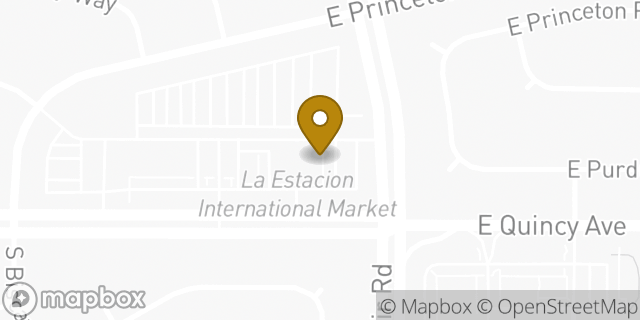 Map showing the location of Amazon Locker - Nezahat in Aurora, CO 80015