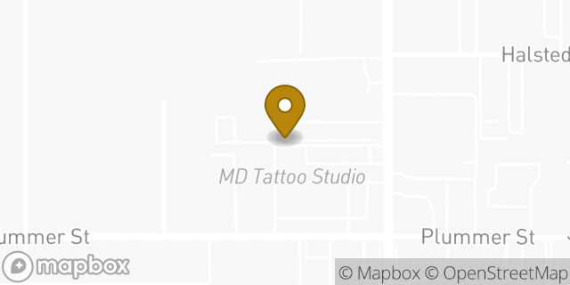 Map showing the location of Budget Car Rental in Los Angeles, CA 91324
