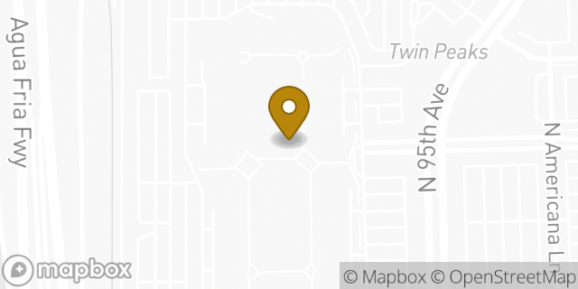 Map showing the location of Sunglass Hut in Glendale, AZ 85305