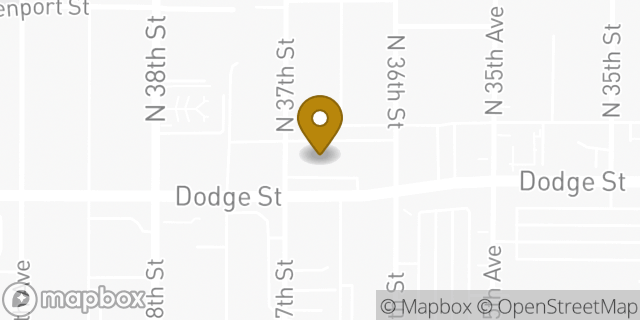 Map showing the location of Amazon Locker - Hug in Omaha, NE 68131